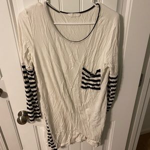 black and white striped shirt